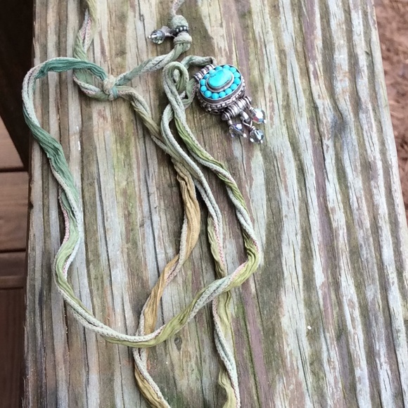Genuine Turquoise 925 Silver Rare Necklace - Picture 6 of 7